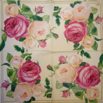 670 Roses - 3-ply (cream) - Paw